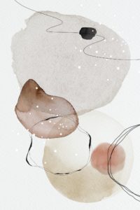 Colorful abstract watercolor circles design illustration